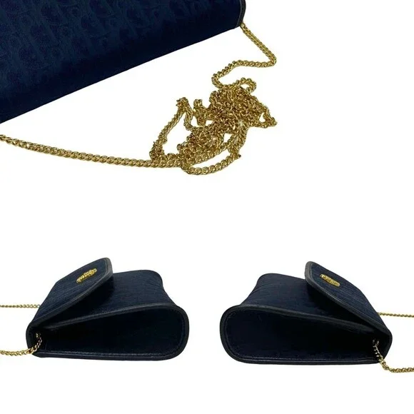 CHRISTIAN DIOR Blue Leather Trotter Shoulder Bag - Picture 5 of 9